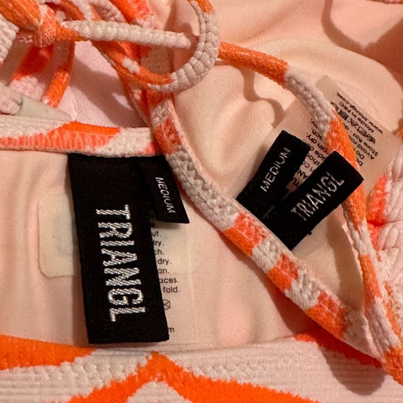 triangl swimwear Swim Triangl Vinca Zebra Pop Orange Poshmark